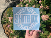 Load image into Gallery viewer, Weatherproof vinyl decal - Shitbox, Customizable colors
